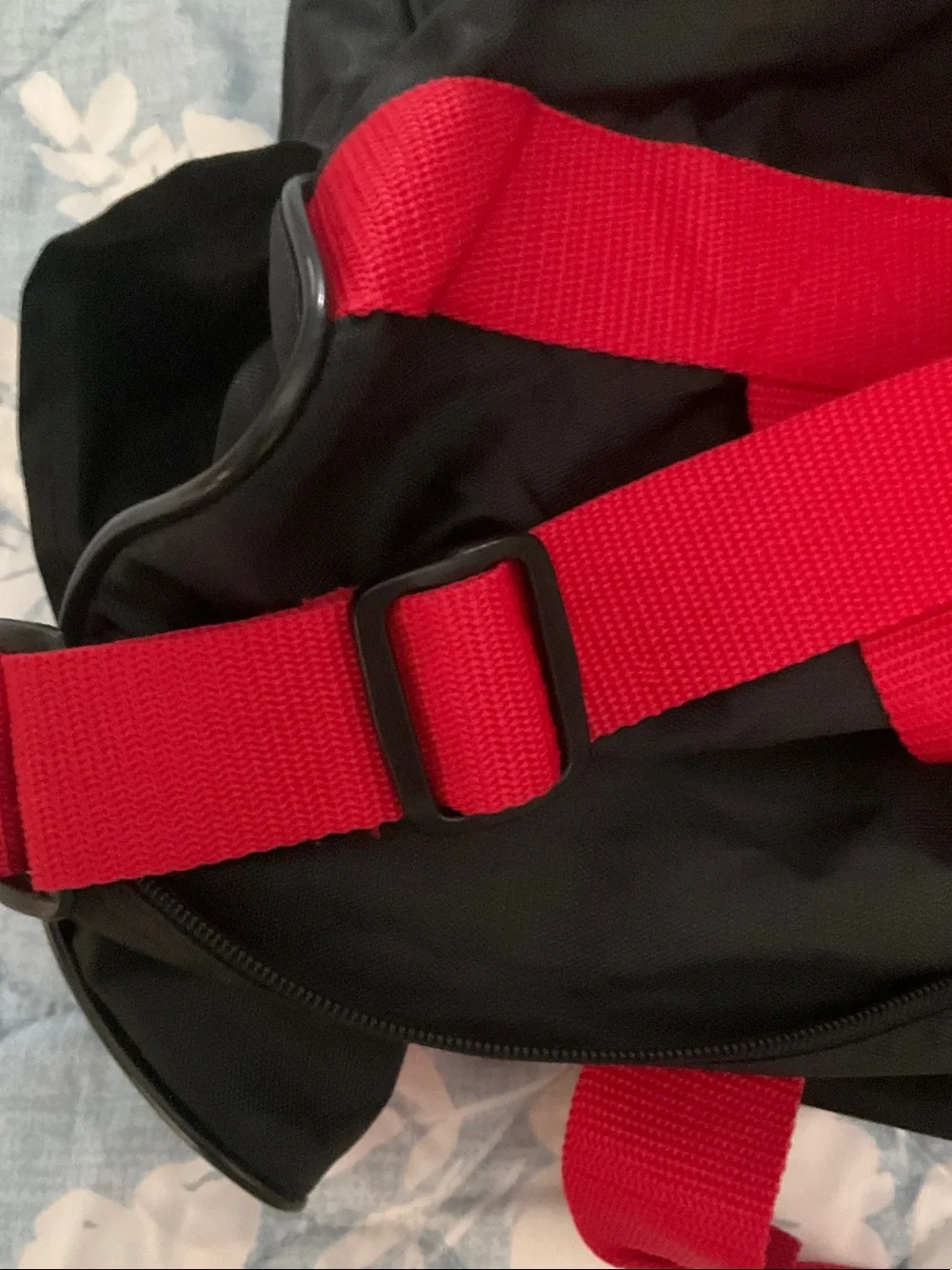 Puma Black and Red Athletic Duffel Bag